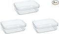 Lustroware Airtight Food Storage Container Set of 3, Micro Clear BPA Free Shatterproof Canister with Lid, Dishwasher Microwave Safe, Fridge Pantry Refrigerator Organizer, Made in Japan (1.4 qt, 45 oz)