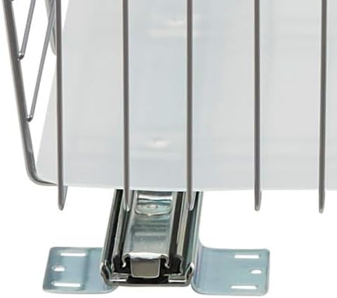 Household Essentials Nickel-Plated Steel Basket Organizer with Clear Plastic Liner