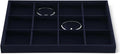 Linen 12 Grid Stackable Bangle Storage Tray, Bracelet Watch Display Tray, Jewelry Shop Counter Showcase Table Top Organizers, Makeup Table Drawer Insert Jewelry Tray