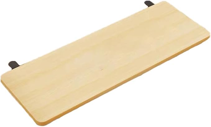 Desk Extender Tray, Punch-Free Clamp on 90° Foldable Keyboard Drawer Tray, Table Mount Armrest Shelf, Computer Elbow Arm Support (Wood Color, 23.6"*9.8"*0.5"/60cm*25cm*1.2cm)