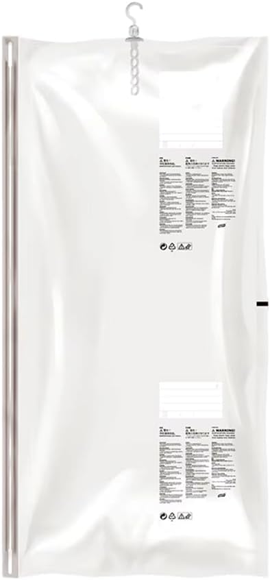 Hanging Vacuum Storage Bags, Space Saver Bags for Clothes, Vacuum Sealer Bags with Heavy Duty Hanging Hooks for Clothing, Suits and Jackets, Closet Organizers and Storage