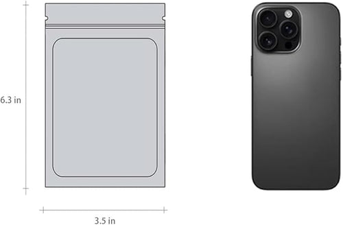 100 Pack Holographic Packaging Bags Resealable Candy Bags with Clear Window Foil Pouch Bag for Lipgloss, Jewelry, Sample Bag for Small Business (Black, 3.5x6.3 Inch)