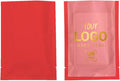 100PCS Customized Vacuum Heat Seal Bag,Open Top Packaging Bag with Clear Front,Single Color Printing for Logo/Text/QR Code (Red, 13 * 18CM/5.0"*7.1"-100PCS-One Color Print)
