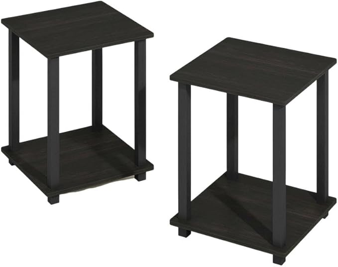 Furnifact Espresso Black Bookcase with Wood Construction, Sturdy Shelving, Modern Design, Ideal for Living Room, Office or Bedroom Storage