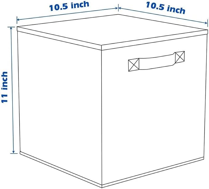 PowerKing Collapsible Storage Cubes, Farbic Storage Bins, 3 Colors, 6 Pack | Sturdy, Lightweight, Easy Pull Handle, Closet & Shelf Organizer, Clothes and Toys Storage, 10.5'' x 11'' x 10.5''