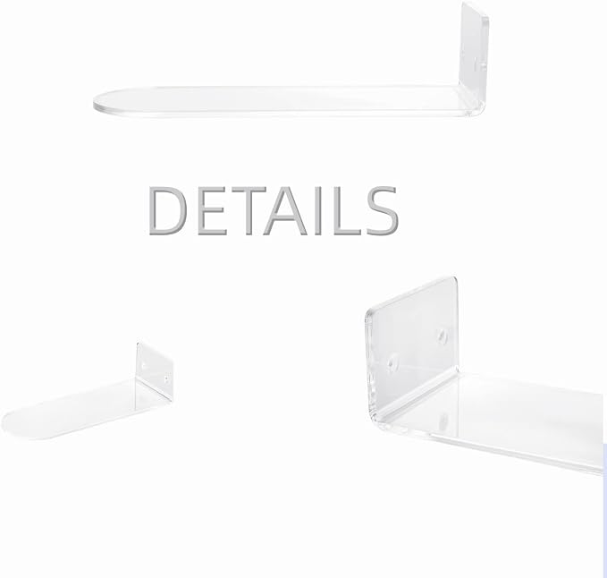 IEEK Floating Shoe Display 8 Pack,Levitating Acrylic Shoe Shelf for Wall,Clear Wall Mounted Shoe Rack Sneaker Display Shelves Space Saving Shoe Organizer Holder for Sneaker Collection