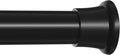 Black Shower Curtain Rod, 32-76 Inches, 7/8 Inch Diameter, 1 Pack | Adjustable Tension, No Drilling, Rust-Resistant, For Bathroom, Window, Doorway, Closet