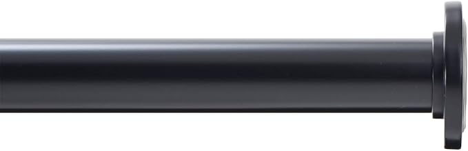Ivilon Tension Curtain Rod - Spring Tension Rod for Windows or Shower, 36 to 54 Inch. Black