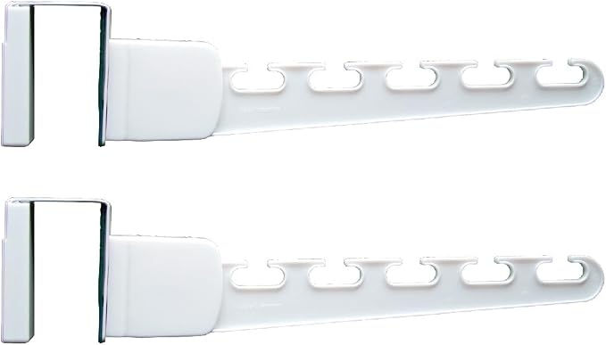 Wonder Hanger 2-Pack Over-the-Door Cascading Hanger Hooks, White | Create extra hanging space over any door with 2 cascading organizer hooks—ideal for clothes, closets, bedrooms and dorms.