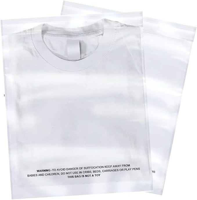The Elixir Packaging 400 Count 9 x 12 Clear Poly Bag with Suffocation Warning Reclesable Transparent Plastic Tote Backpack Mailer Bag, Food Grade Material, 1.5 Mil Thickness