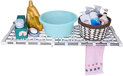Hershii Tension Shelf Expandable Closet Organizer Adjustable Rod Heavy Duty Hanging Rail Rustproof DIY Storage Rack 4-Bar Extention with Gaskets for Garage Bathroom Kitchen Bedroom Wardrobe | Heavy Duty Hanging Rail, Rustproof, DIY Storage Rack, 4-Bar ...
