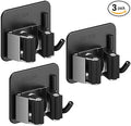 Broom Holder Wall Mount,Mop and Broom Holder Wall Mount Command,3pcs Garden Tool Organizer,304 Stainless (Black)