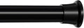 MEXAU 1 Pack Tension Curtain Rods 24-46 Inch,Adjustable Spring Tension Rods Black Shower Curtain Rod No Drilling for Window, Bathroom, Closet, Room Divider, 7/8" Diameter