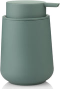YAUKPH Sage Green Liquid Hand Soap Dispenser Plastic 11 oz - Modern Minimalist Style for Bathroom & Kitchen Countertop Refillable