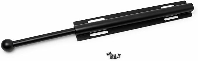 12-Inch Long Expendable and Reversible Pullout Closet Wardrobe Valet Rod with Installation screws (Matte Black)