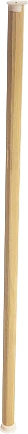 Closet Rod for Hanging Clothes, 3 FT Wood Closet Pole, 1-3/8" Thick Heavy Duty Closet Rod with Plastic Brackets & Screws, Natural Clothes Hanging Rod for Closet Organization, Made in USA