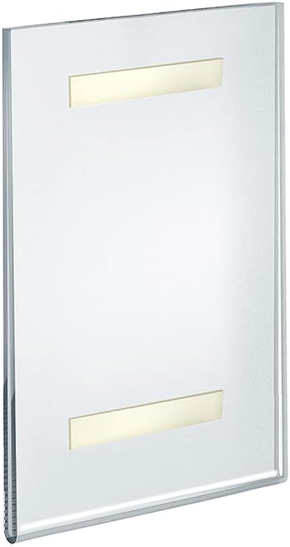 Azar Displays 122019 Self Adhesive Tape Clear Acrylic Wall Sign Holder Frame 7" W x 11" H - Portrait/Vertical, 10-Pack