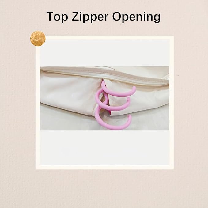 Space Saving Hanging Garment Bag with Compression Zipper. | For Closet Storage, Garment Bag for Coats and Down Jackets.(Beige,S)
