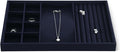 Linen Stackable Multifunctional jewelry Display Tray, Ring Earring Bracelet Necklace Storage Tray, Jewellery Shop Counter Showcase Table Top Organizers, Makeup Table Drawer Insert Jewelry Tray
