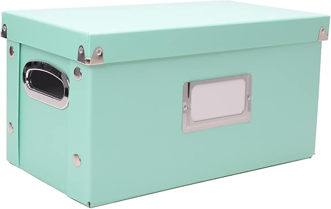Snap-N-Store Vinyl 45 Record Box, for 45 RPM Vinyl Storage, 8.25 x 7.5 x 14.5 Inches, Mint, SNS02417