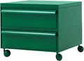 ELEFOCUS 5 Stackable Plastic Storage Bins, rotatable Storage cabinets and Drawers, Bedside Storage Units(Size:42x42x36cm(17x17x14inch),Color:Green)