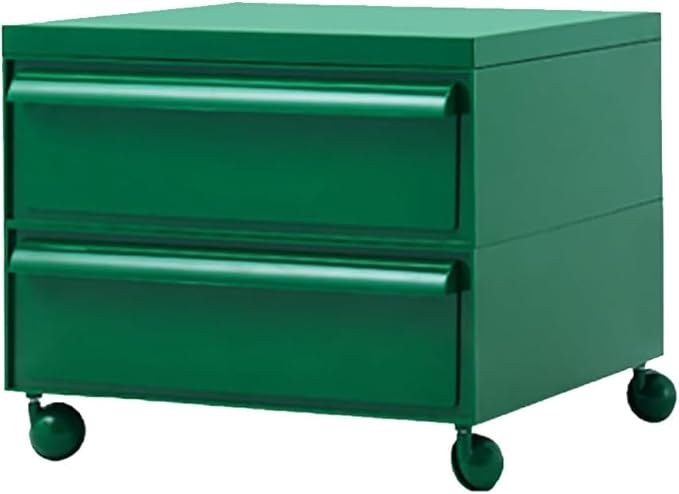 ELEFOCUS 5 Stackable Plastic Storage Bins, rotatable Storage cabinets and Drawers, Bedside Storage Units(Size:42x42x36cm(17x17x14inch),Color:Green)