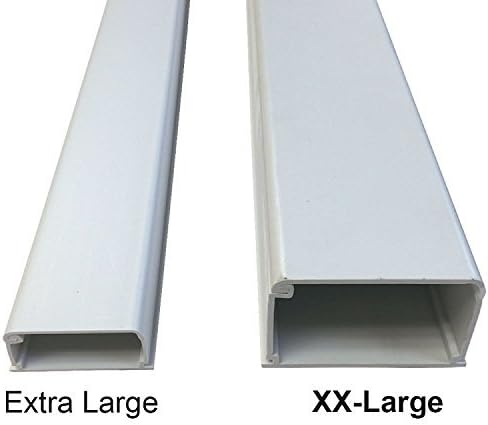 Electriduct XX-Large Latching Cable Raceway - 3" x 2" Channel Size - 20 Sticks - 6 Feet (120 Feet Total) - White