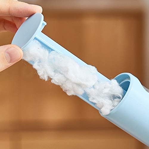 Compact Travel Lint Roller - Reusable Pet Hair Remover Tool for Furniture, Clothes, Carpet and Couches - Washable Cat and Dog Hair Removal Roller for Car Interiors, Travel and Home (White)