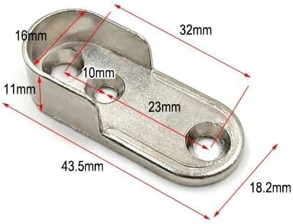 Oval Closet Rod - 94" - Chrome - 5 Pack (4, End Brackets w/Screws)