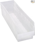 QUANTUM STORAGE SYSTEMS QSB206CL STORE-MORE Part Organizer Clear Bins 24" L x 7" W x 6" H 8 Pack