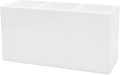 Cerpourt White Makeup Brush Organizer,Acrylic Cosmetic Brushes Storage Holder with 3 Slots,Pencil Pen Holder for Desk,Desk Organizer and Accessories for Vanity
