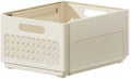 Cabinet Organizer Adjustable Drawer Basket Pull-Out Storage Solution Stackable Bin Suitable for Home Kitchen Office, Cream, L