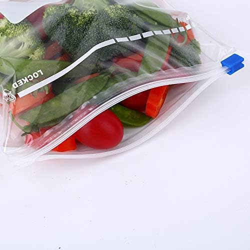 INKulture Plastic Food Storage Re-Usable Bag Safe for Freezer & Microwave 10 Pcs (Clear)Size Medium Size(9" X 9")