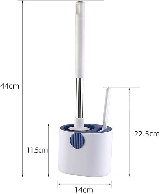 Toilet Brush and Holder Set, Wall-Mounted Floor-Standing Toilet Cleaning Tools with Base Home Cleaning Brush Bathroom Accessories (Color : Gray) (Orange)