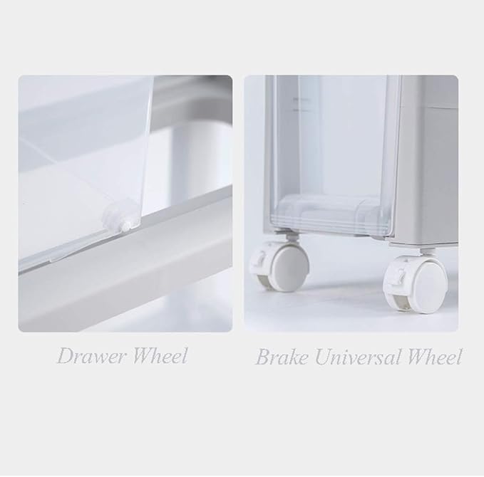 Storage Bins Sleeve Drawer Storage Cabinet 20cm Wide Bathroom Bathroom Refrigerator Sofa Bed Kitchen Bed Slot Rack(4 layers)