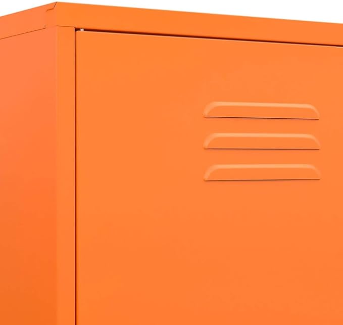 Metal Side Storage Cabinet, Employees Locker Industrial Steel Storage Cabinet with 4 Adjustable Shelves for Office, Garage, Home, 35.4"x19.7"x70.9"