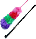 Kitchen + Home Large 27" Inch Static Duster with Bonus 35" Inch Extension Pole - Electrostatic Feather Duster attracts dust Like a Magnet! - Assorted Colors Will Ship