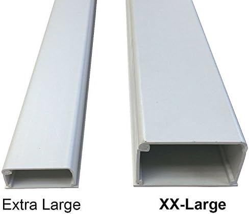 Electriduct XX-Large Latching Cable Raceway - 3" x 2" Channel Size - 2 Sticks - 45" (7.5 Feet Total) - White