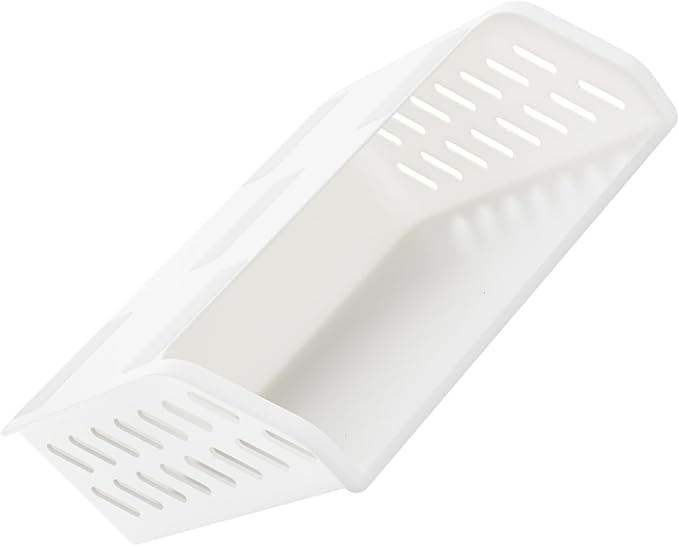 1pc Wall-mounted Storage Rack Multipurpose Plastic Organizer for Kitchen and Bathroom Punch Design Easy Installation and White