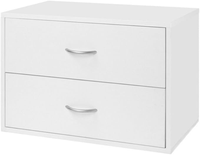 Organized Living freedomRail 2 Drawer OBox - White