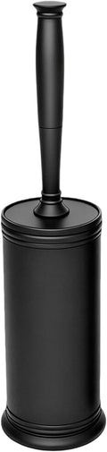 AONEZ Plastic Toilet Brush, Toilet Brush and Holder Set with Long Handle, Covered Holder and Hard Bristles, Toilet Cleaner Brush for Bathroom and Toilet Cleaning