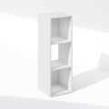 HomeStock Modern Minimalism Cubic Storage Cabinet, Bookcase, Bookshelf White/3 Cube