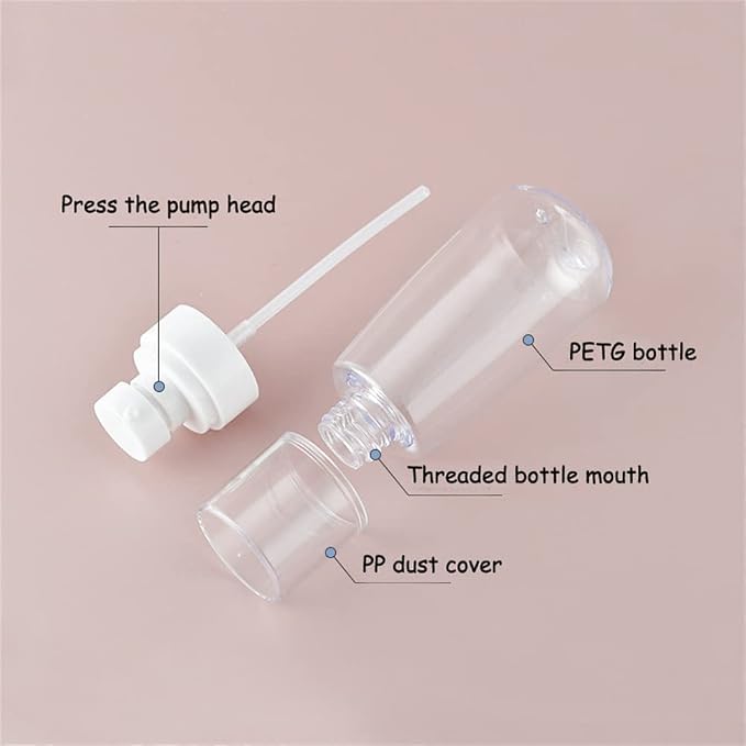 Empty Fine Mist Spray Bottles 2oz Small Travel Perfume Atomizer for Essential oil Perfume Hair Makeup 10 Pack