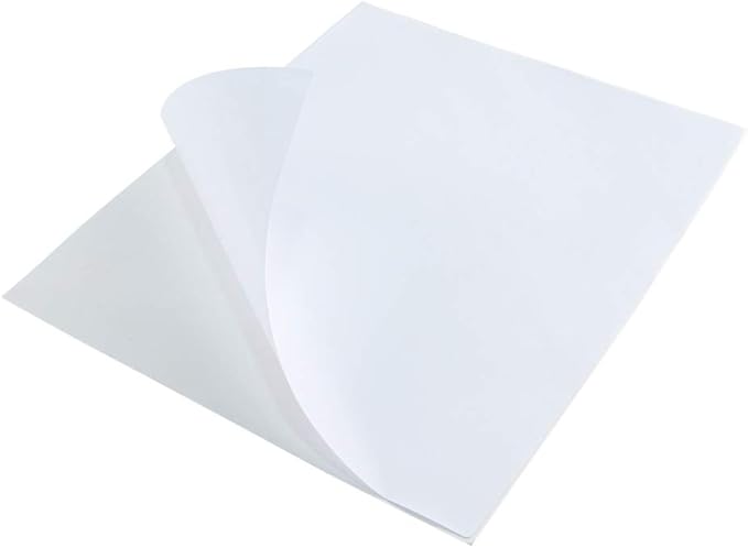 L LIKED 500 Sheets Matte Sticker Paper Full-Sheet 8-1/2" x 11" Self Adhesive Shipping Labels for Laser & Inkjet Printers, White (500 Labels)
