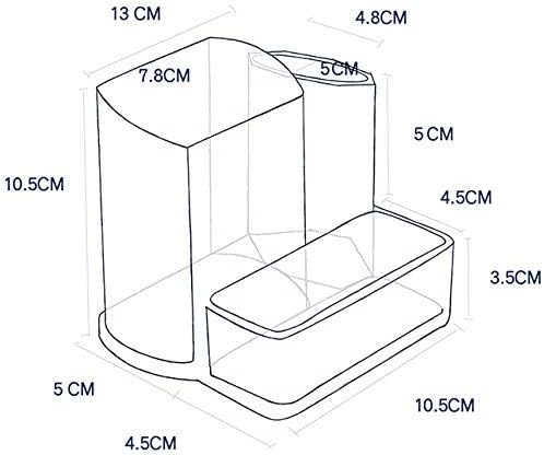 Sooyee Acrylic Desk Supplies Cosmetic Organizer Holder, 3 Compartment Office Desktop Caddy, Multi-function Pen Pencil Cup Phone Remote Control Stationery Storage Box for Home, School, Classroom, Clear | Acrylic Desk Supplies Cosmetic Organizer Holder, ...