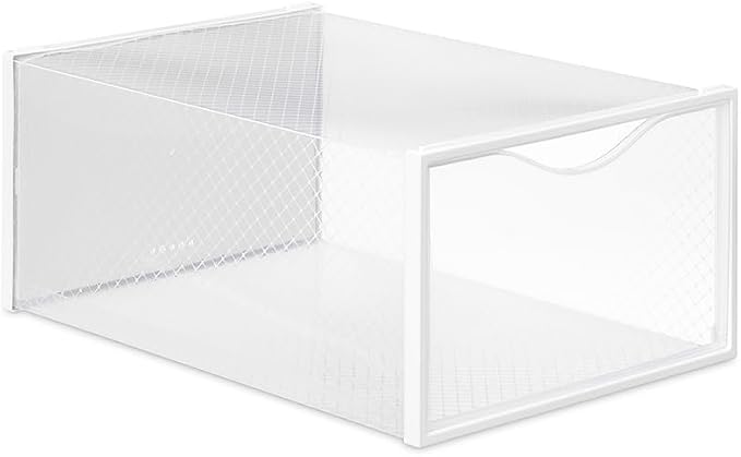 Whitmor Stackable Shoe Boxes - Set of 16 - White