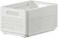 Cabinet Organizer Adjustable Drawer Basket Pull-Out Storage Solution Stackable Bin Suitable for Home Kitchen Office, White, L