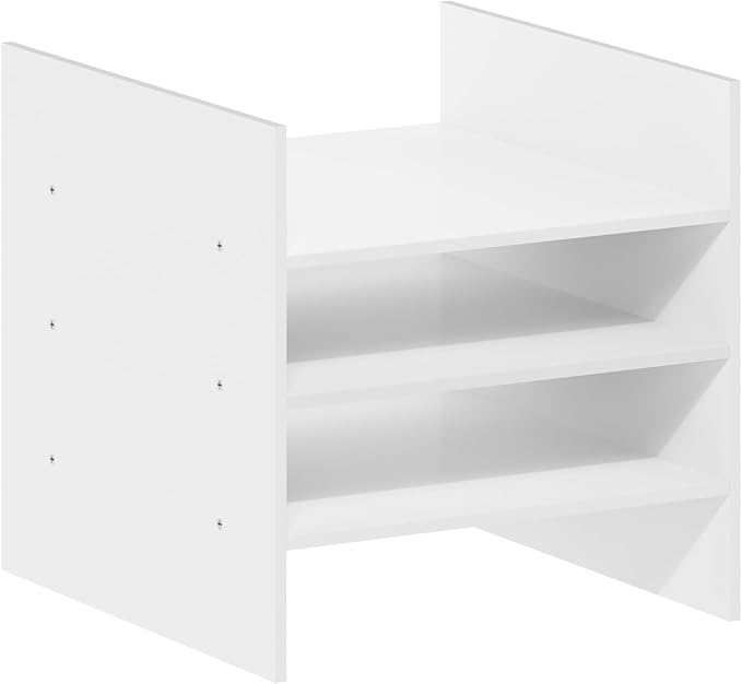 Furinno Cubicle 3-Shelf Cube Insert, Cube Organizer, Plain White | Shelf Dividers, Fits into Furinno Extra Thick Cubes, for Organizers and Storage (Does not fit IKEA Kallax Shelving)