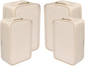 Travel Shoe Bags, Foldable Waterproof Shoe Pouches Organizer-Double Layer (2+2 Cream Shoe Bags)
