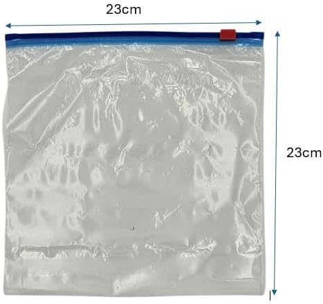 TidyZ 100 Slide Zip Lock Bags, Food Storage Freezer Bags, BPA Free Zip Seal Freezer bags for Fruit, Vegetables, Meat & Snacks - Reusable. In a dispenser Box. Large 23x23cm
